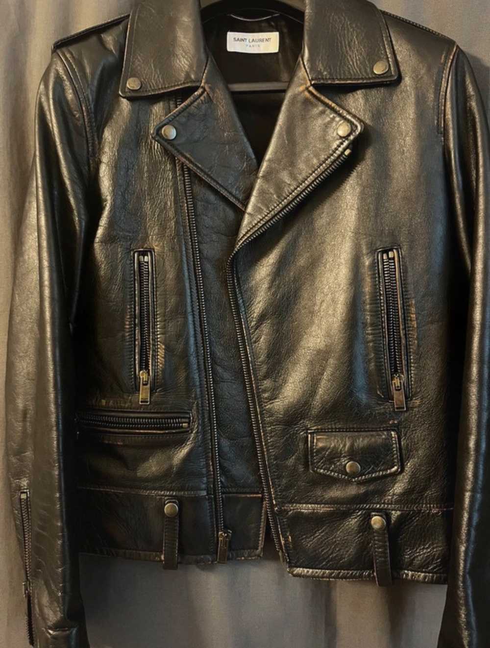 Saint Laurent Paris S/S 2018 LEATHER BIKER JACKET - image 3