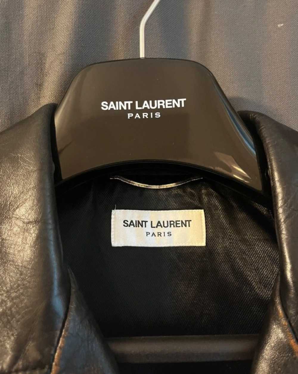 Saint Laurent Paris S/S 2018 LEATHER BIKER JACKET - image 5