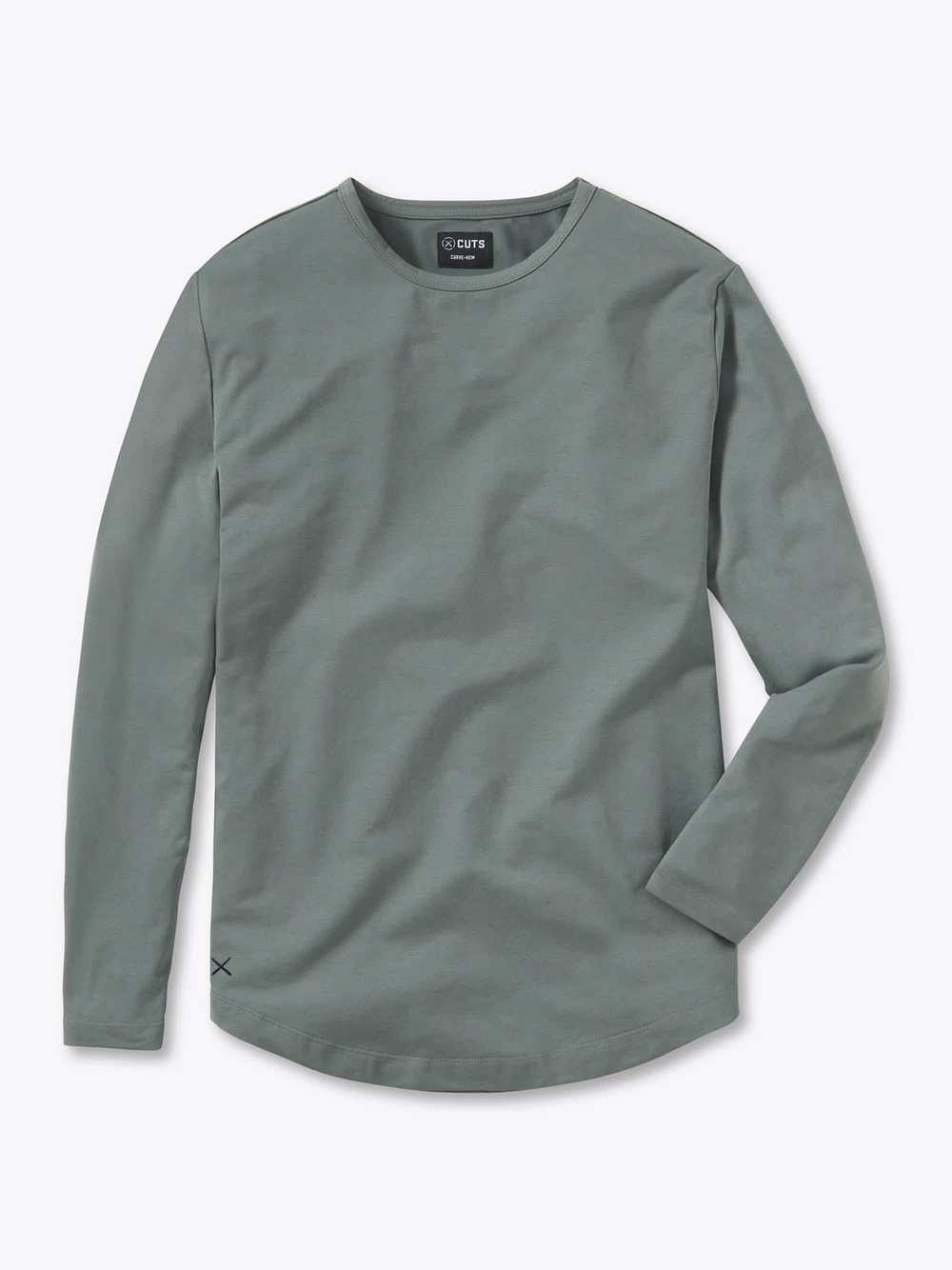 CUTS AO Long Sleeve Curve-Hem Tee | Sage Signatur… - image 1