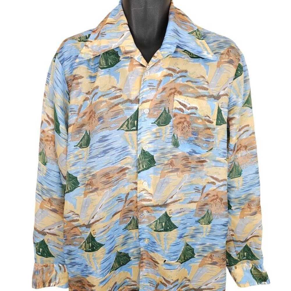 Vintage Vintage Peachskin Hawaiian Shirt Mens Siz… - image 1