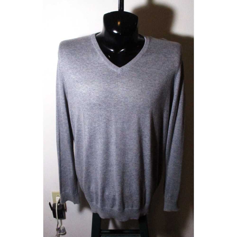 Vintage Men's J. McLAUGHLIN Gray Thin Soft Cashme… - image 1