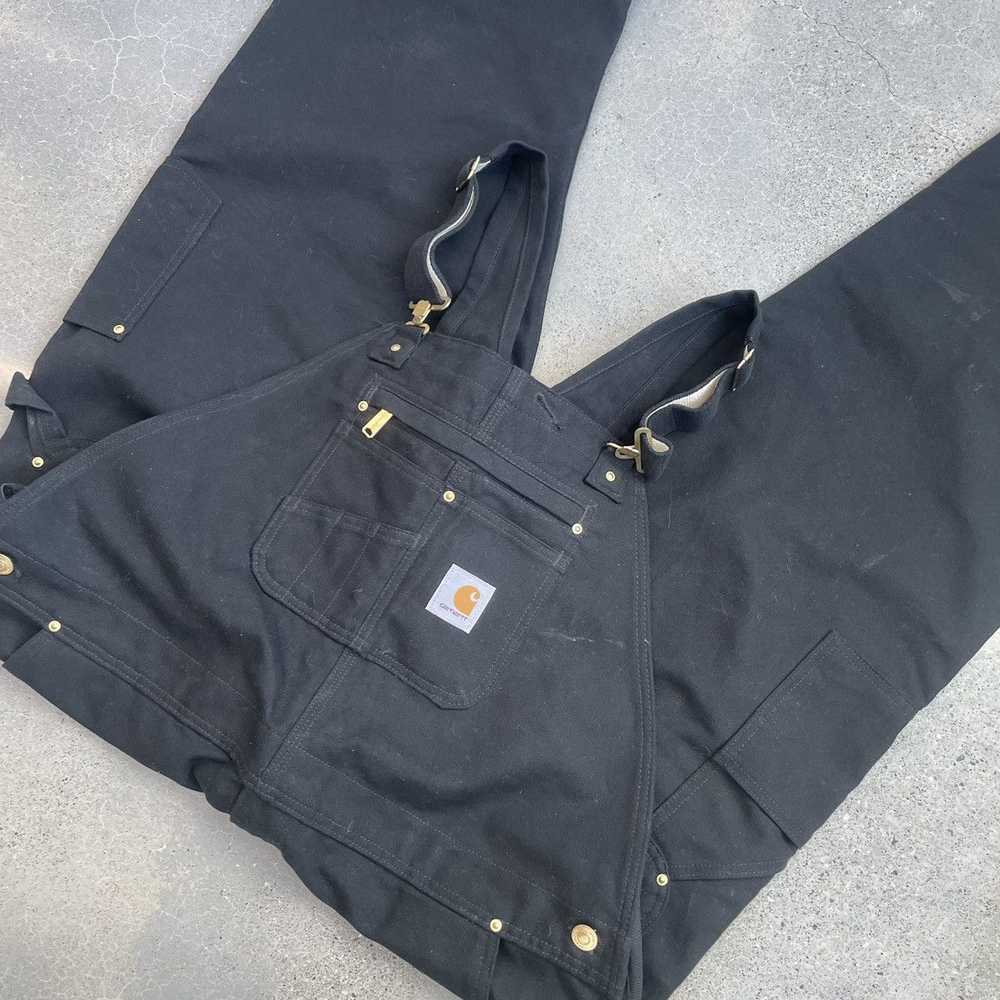 Carhartt Carhartt black bib overalls - image 1