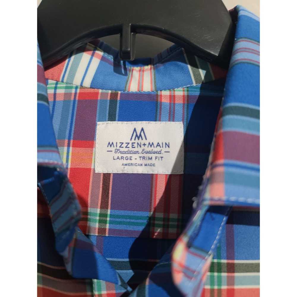 Mizzen+Main Mizzen + Main Trim Fit Blue Plaid But… - image 3