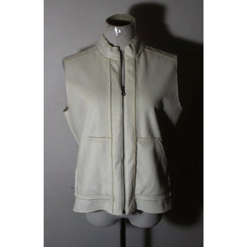 Vintage Women's J. JILL Beige Full Zip Faux Suede… - image 1