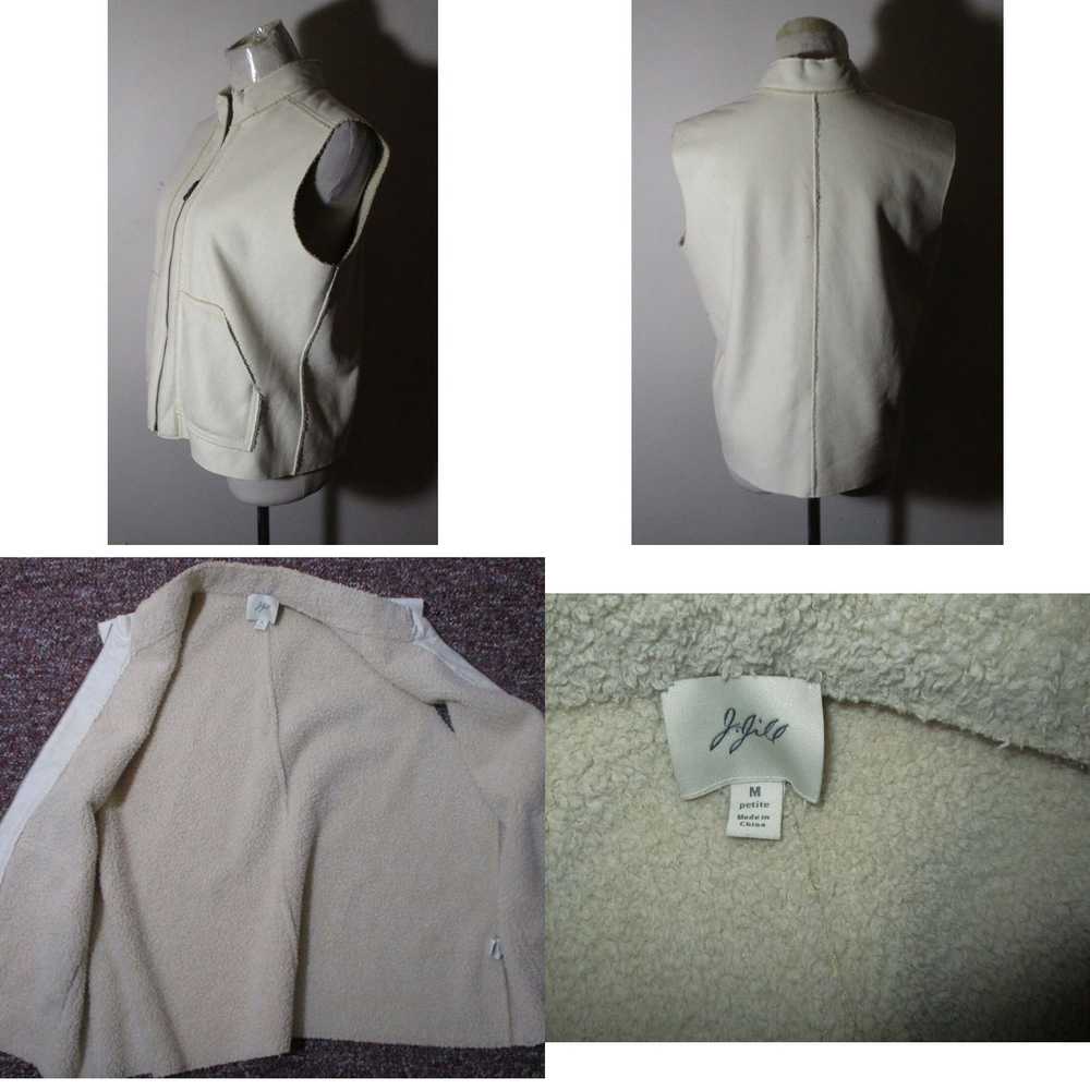 Vintage Women's J. JILL Beige Full Zip Faux Suede… - image 4