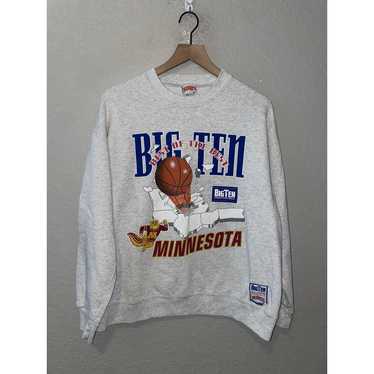 Vintage 90s Nutmeg Penn State Big Ten top Conference Crewneck Adult X-Large Navy