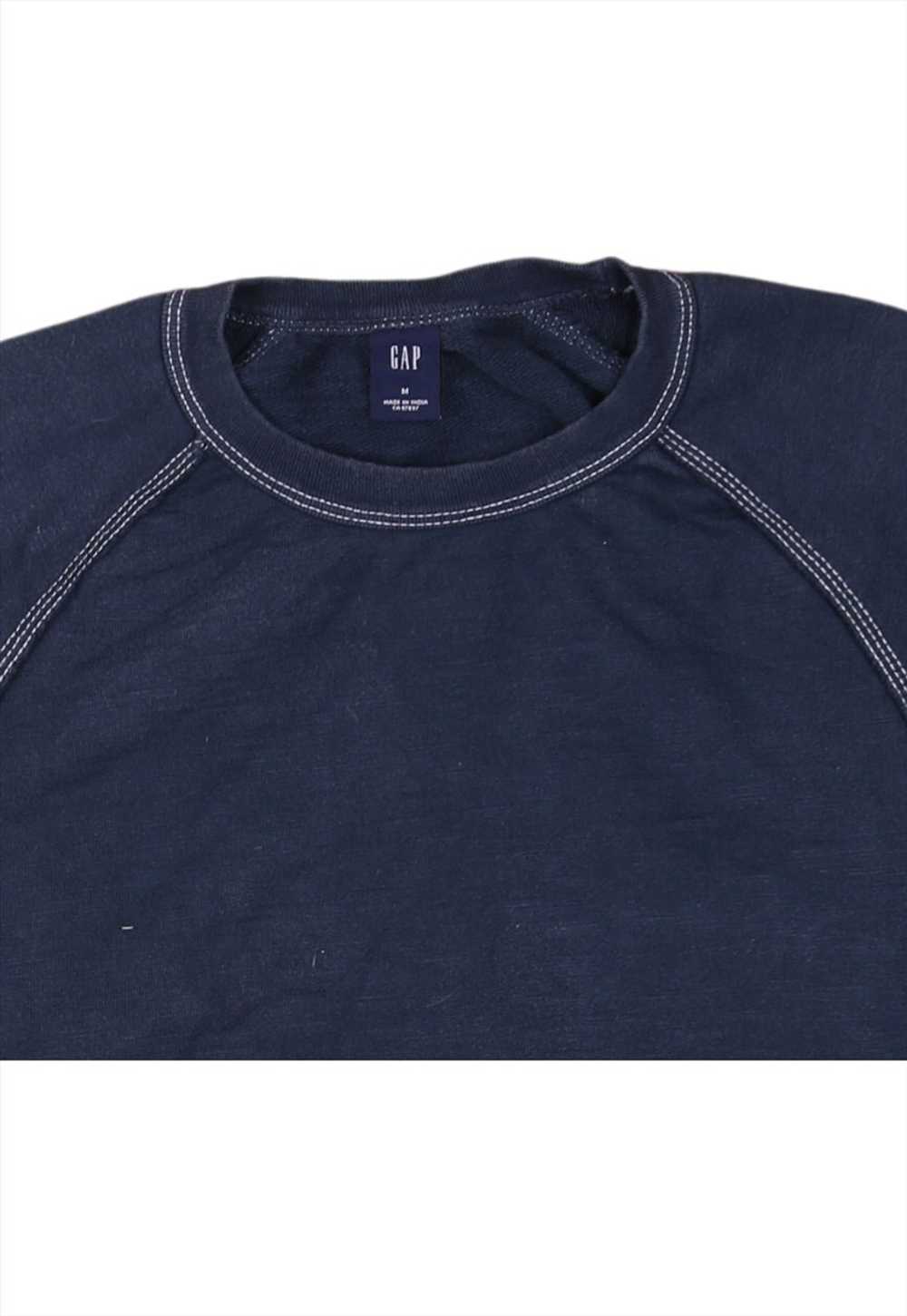 Vintage 90's Gap Sweatshirt Plain Crew Neck Navy … - image 3