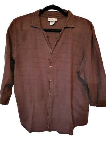 Patchington Snap Button Top Brown Size Medium - image 1