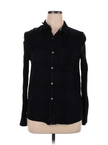 Lumiere Women Black Long Sleeve Button-Down Shirt 