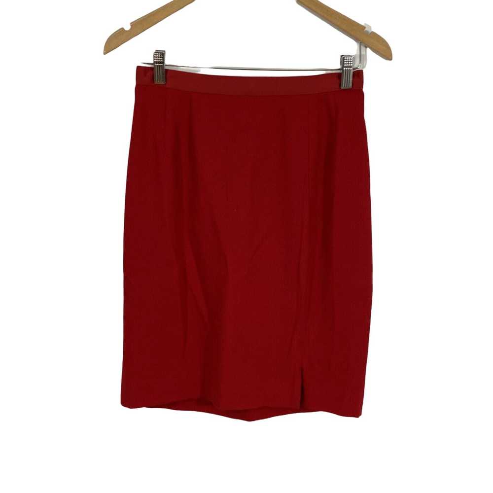 Vintage Womens Red Flat Front Knee Length Casual … - image 1