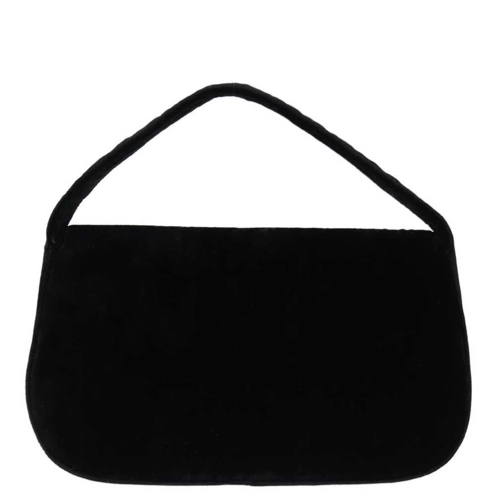 Prada PRADA Hand Bag Velor Black Auth bs14371 - image 2