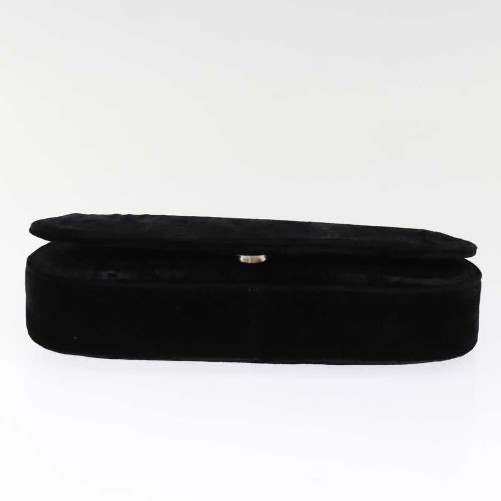 Prada PRADA Hand Bag Velor Black Auth bs14371 - image 5