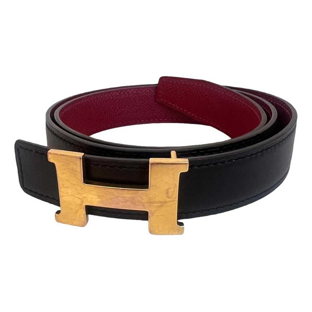 Hermès H leather belt - image 1