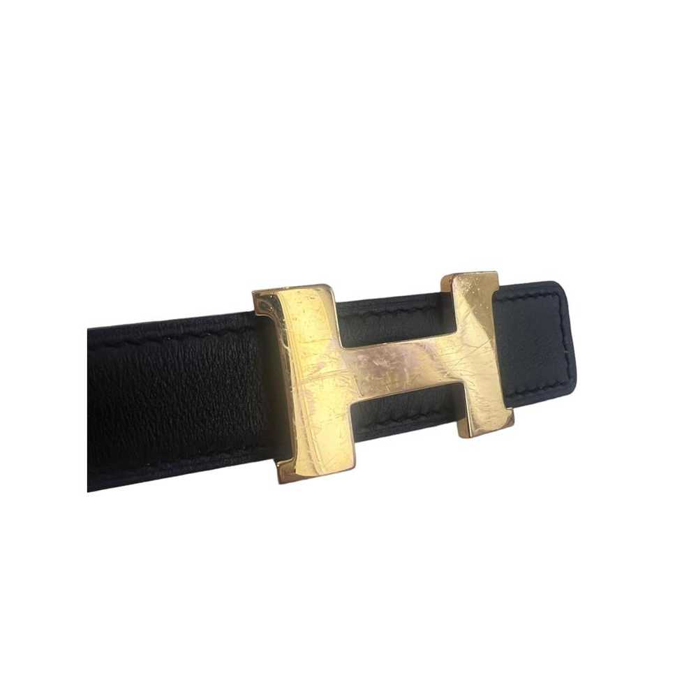 Hermès H leather belt - image 5