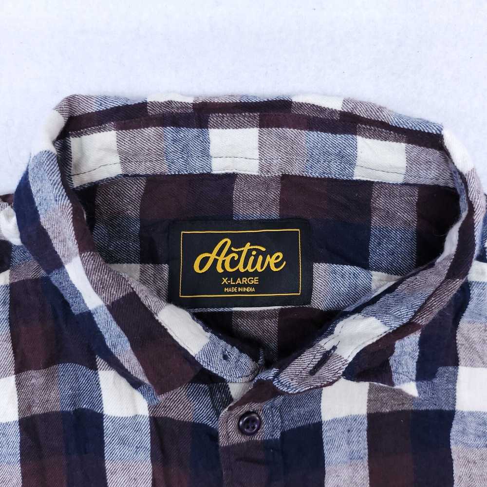 Active Active Gingham Flannel Button Up Shirt Men… - image 3