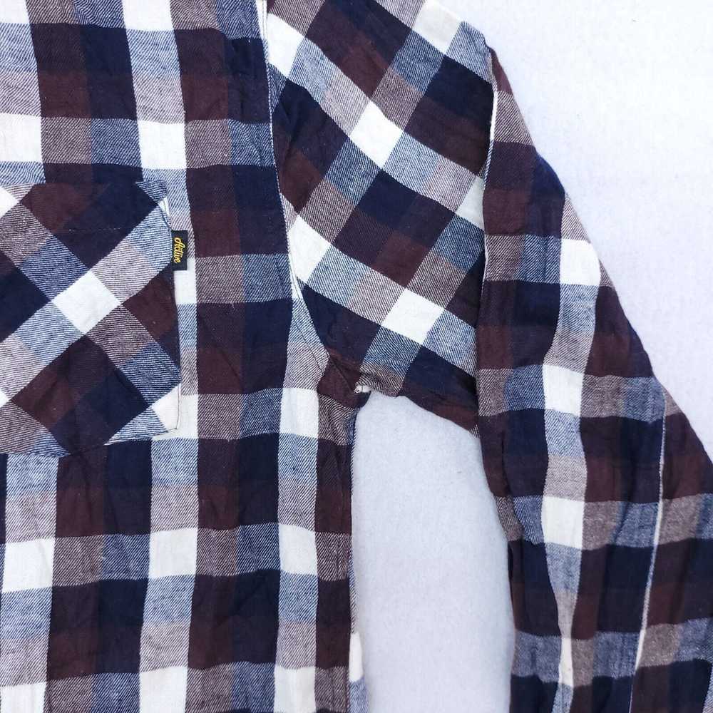 Active Active Gingham Flannel Button Up Shirt Men… - image 5