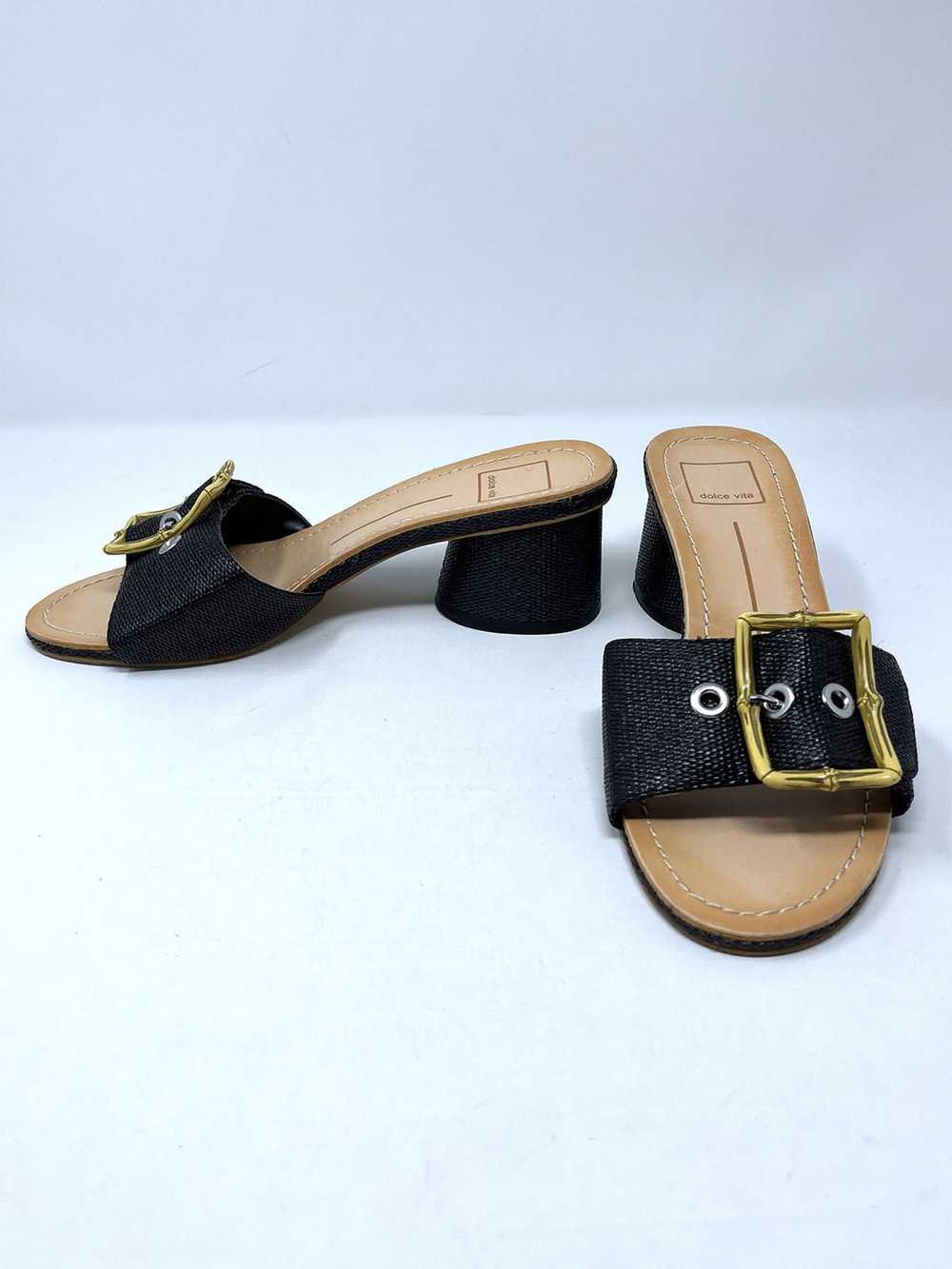 Dolce Vita Size 9 Black & Tan Woven Sandals NWOB - image 11