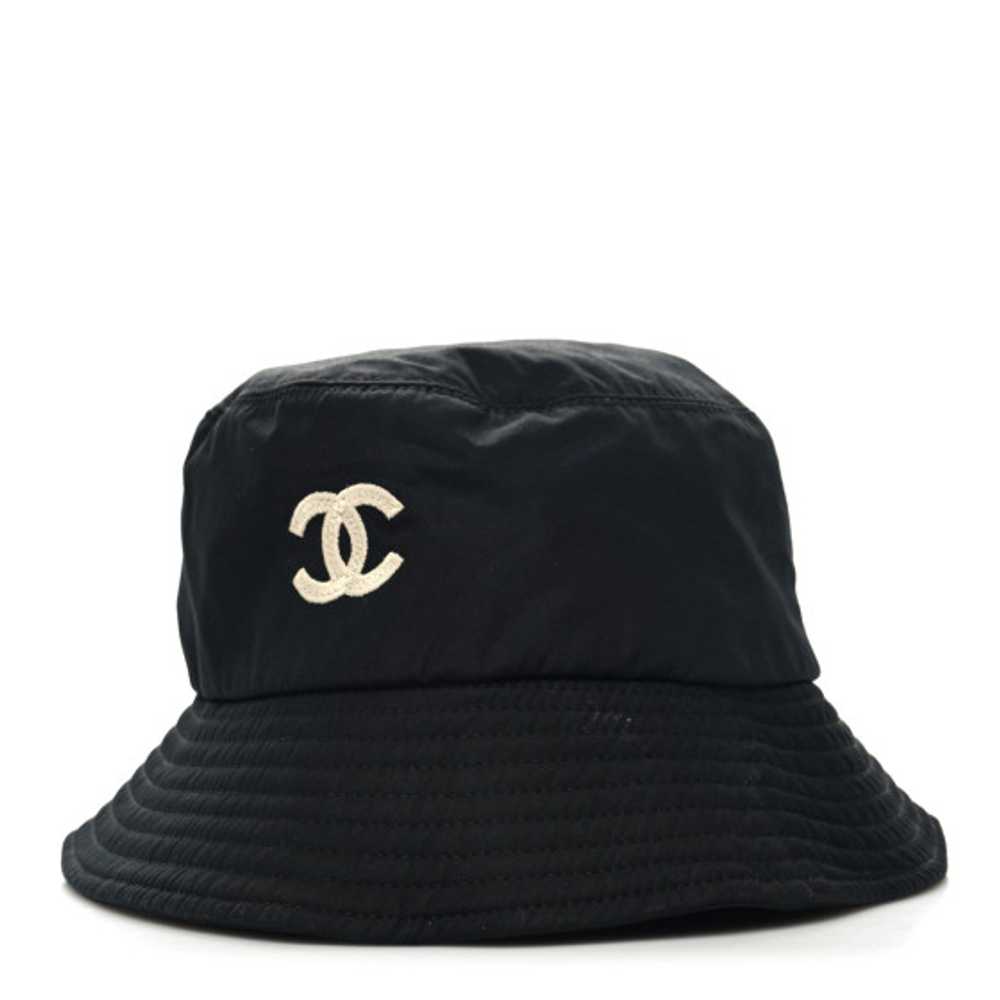 CHANEL Canvas CC Bucket Hat M Black - image 1