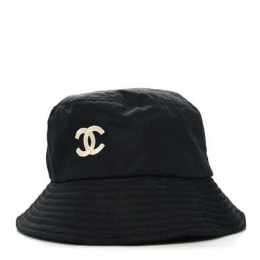 CHANEL Canvas CC Bucket Hat M Black - image 1