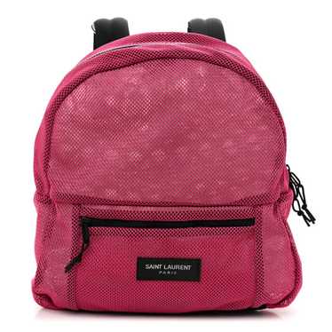 SAINT LAURENT Nylon Mesh Backpack Fuchsia - image 1