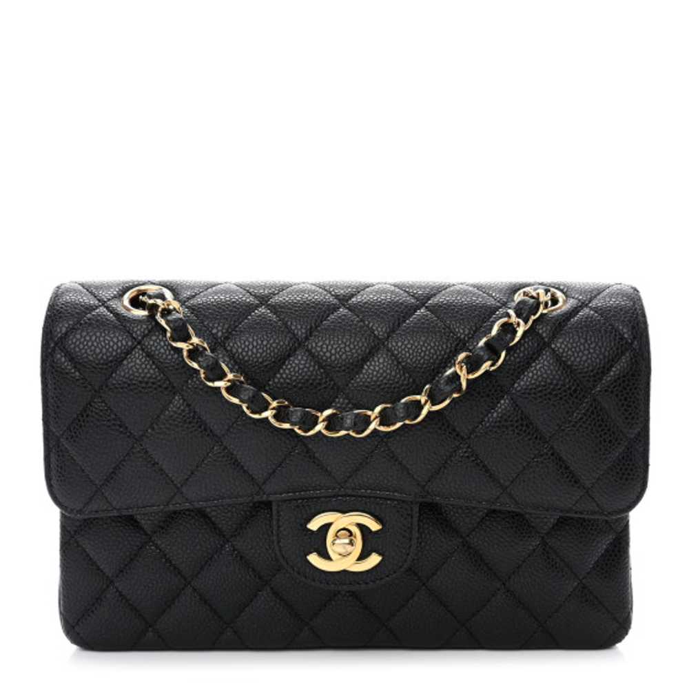 CHANEL Caviar Quilted Small Double Flap Black - image 1
