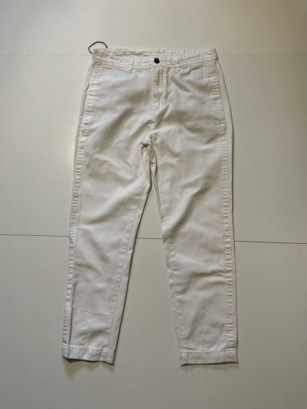 Zara Zara Man White Cotton Slim Fit Relaxed Chino… - image 1