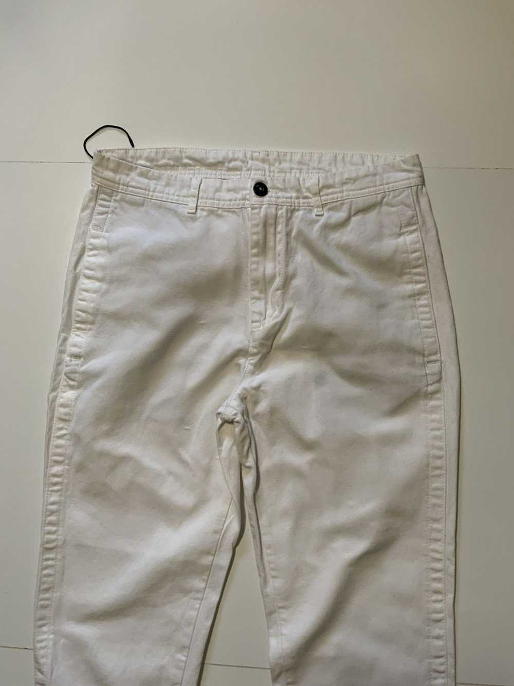 Zara Zara Man White Cotton Slim Fit Relaxed Chino… - image 5