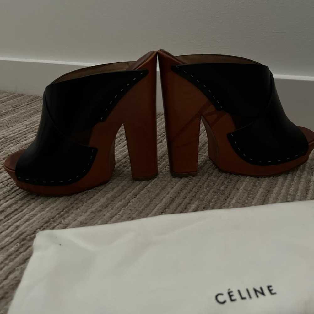 Celine Leather mules & clogs - image 2