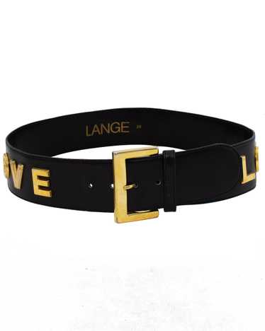 Rena Lange Black and Gold 'LOVE' Belt