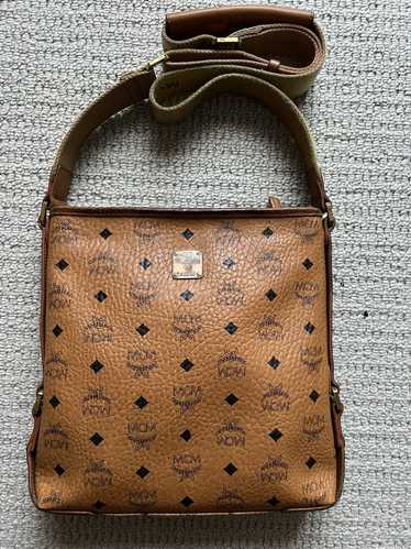 MCM MCM Cognac Visetos Canvas Messenger Bag