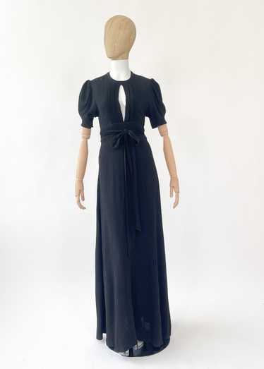 1970s Ossie Clark Moss Crepe Wrap Dress