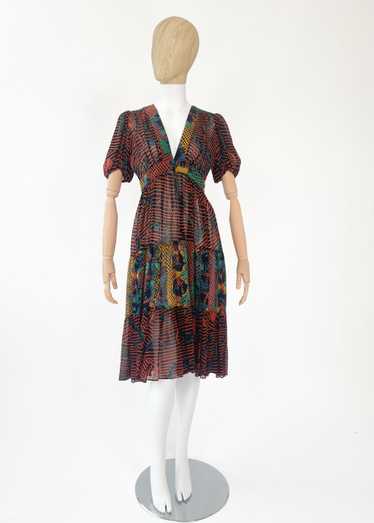 1970s Ossie Clark Celia Birtwell Dress