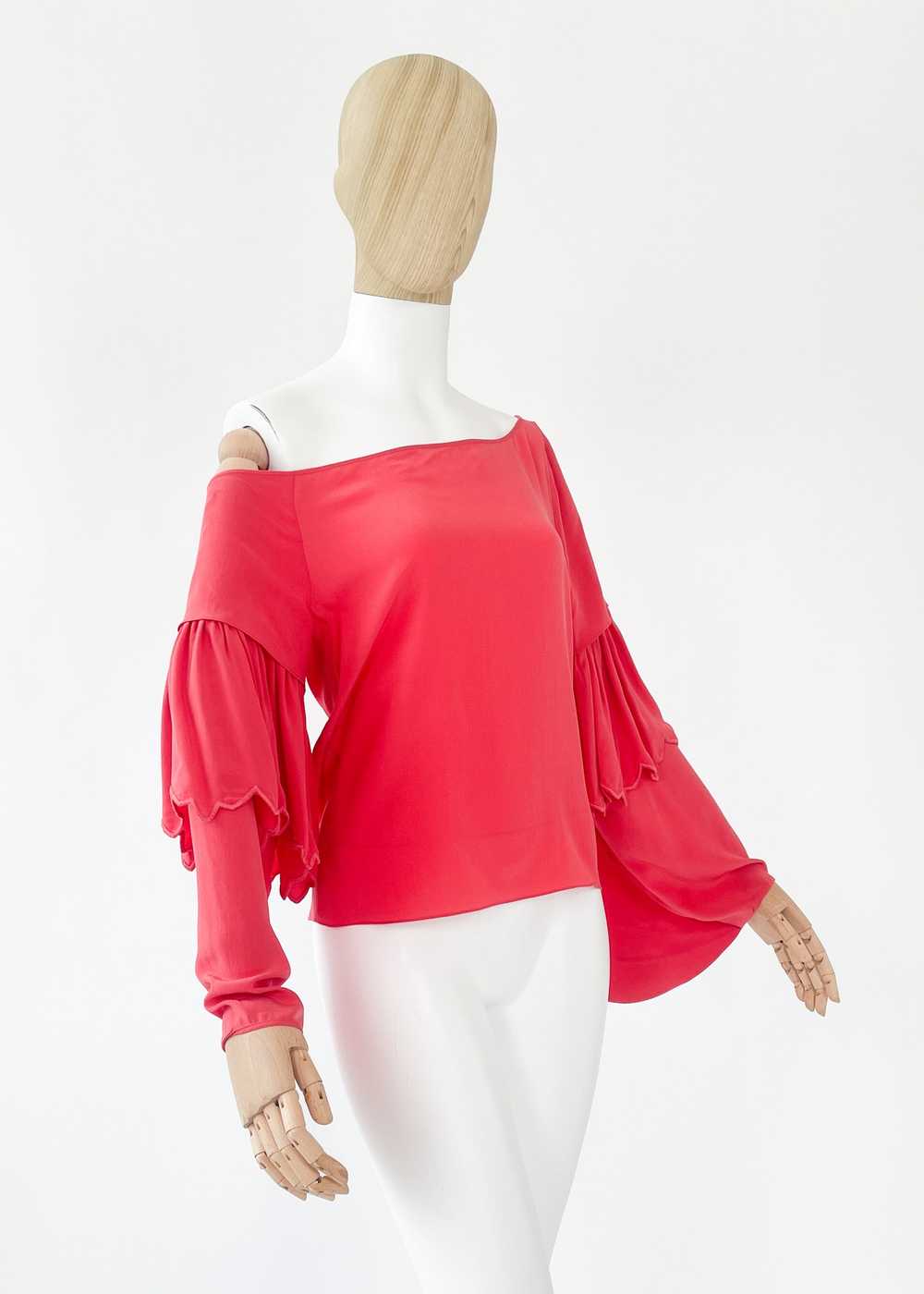 Vintage Chloé Pheobe Philo Silk One Shoulder Top … - image 3