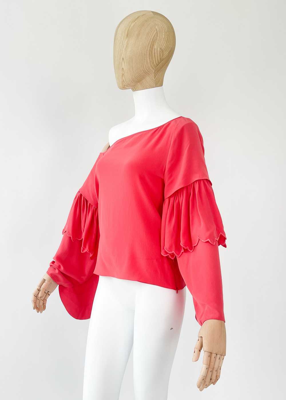 Vintage Chloé Pheobe Philo Silk One Shoulder Top … - image 4