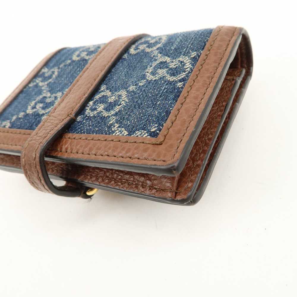 GUCCI Jackie 1961 GG Denim Leather Bi-fold Wallet… - image 8