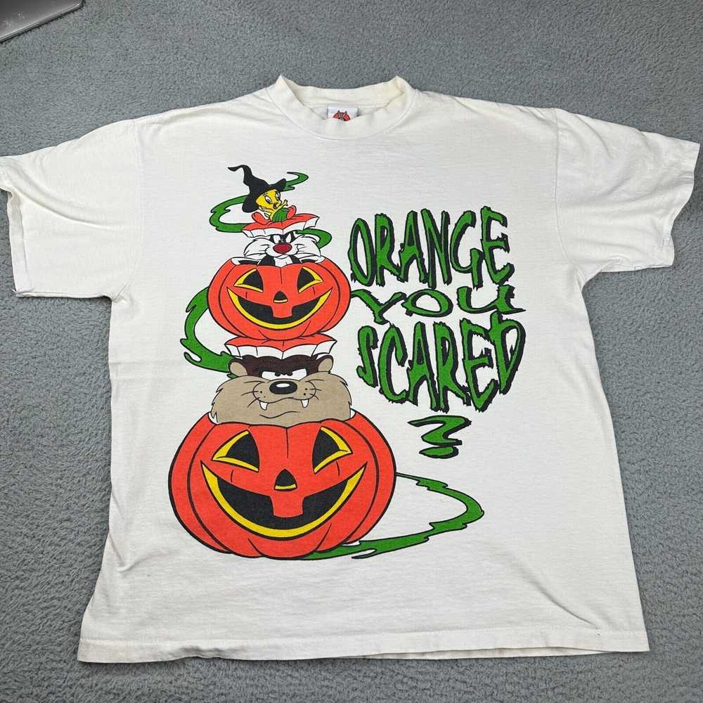 Other Vtg Looney Tunes Orange You Scared 1998 Tee… - image 1