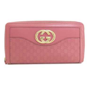 Gucci Gucci 308012 Round Microsima Long Wallet Lea