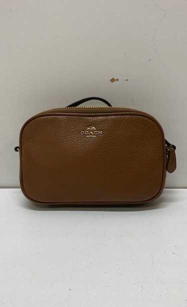 Coach Pebble Leather Crossbody Saddle 65988 Brown