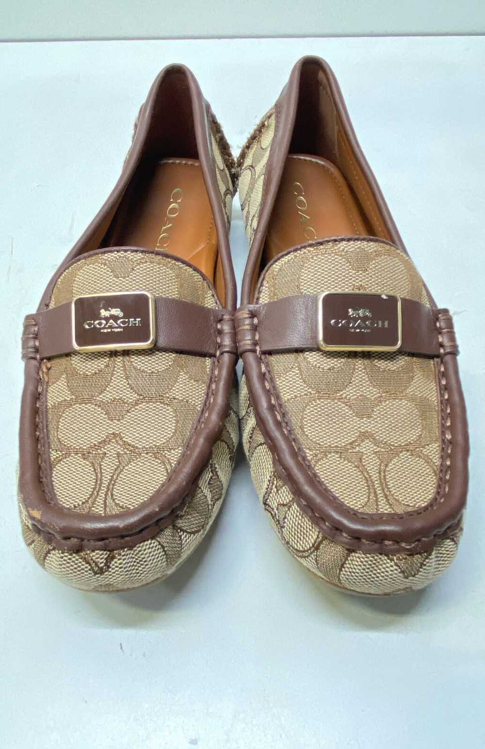 Coach Monogram Signature Penny Loafers Khaki 7 - image 3