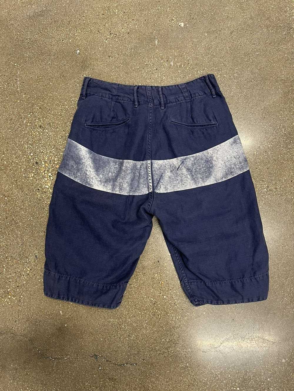 Kapital Kapital Block Line Navy Shorts - image 2