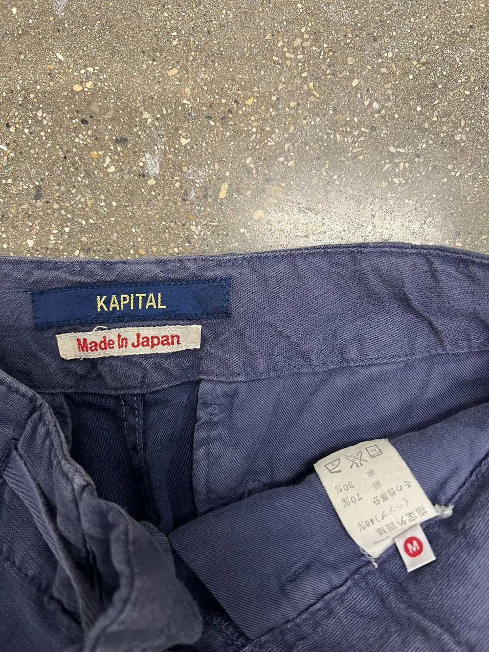 Kapital Kapital Block Line Navy Shorts - image 3