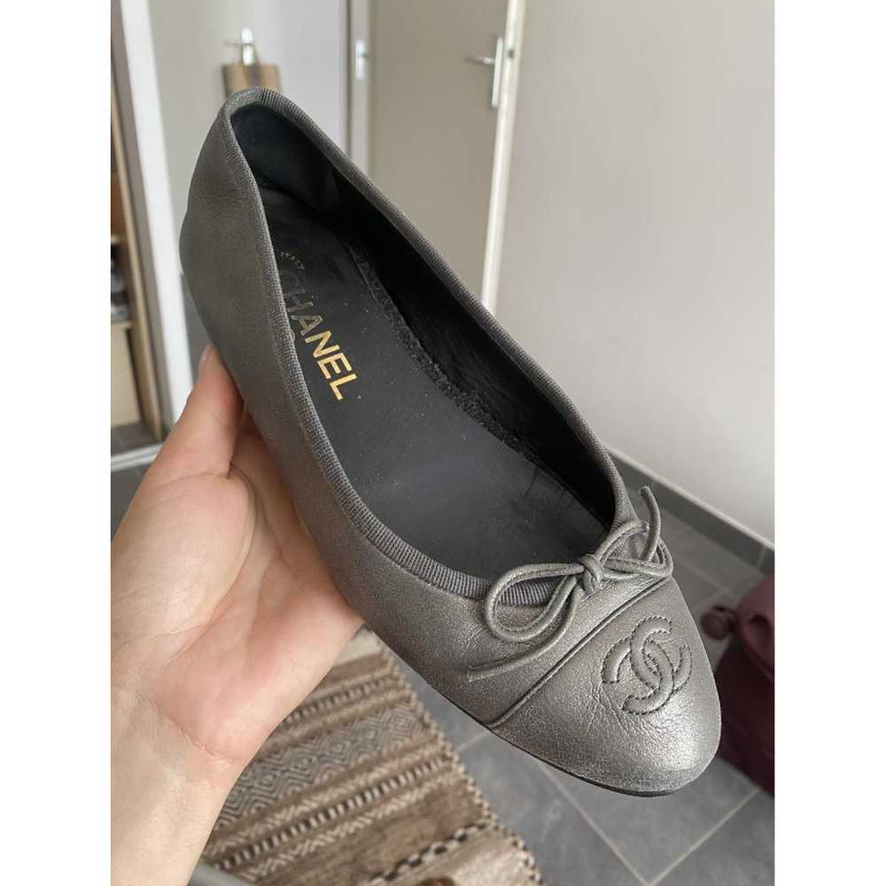 Chanel Cambon leather ballet flats - image 3