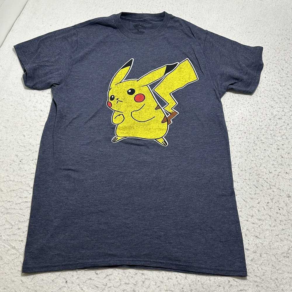 Nintendo Pokemon Medium Pikachu Blue Crewneck Gra… - image 1