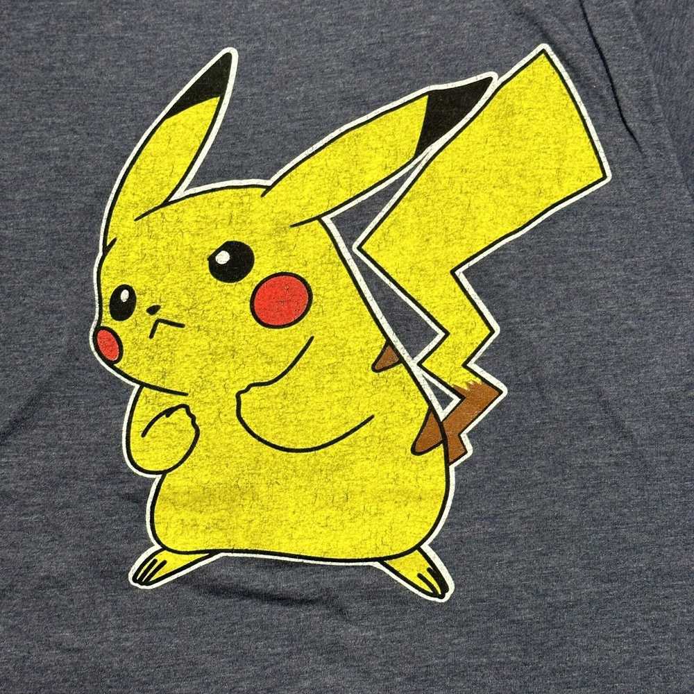 Nintendo Pokemon Medium Pikachu Blue Crewneck Gra… - image 3