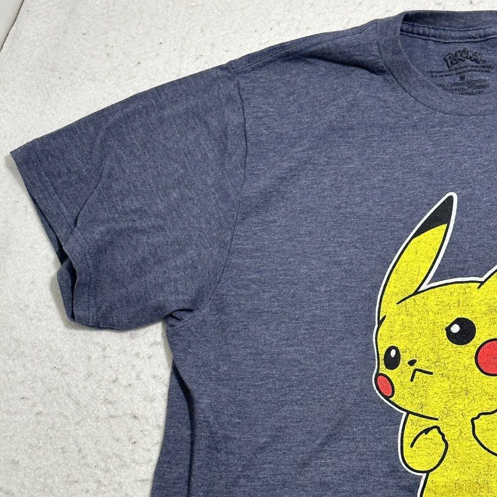 Nintendo Pokemon Medium Pikachu Blue Crewneck Gra… - image 5