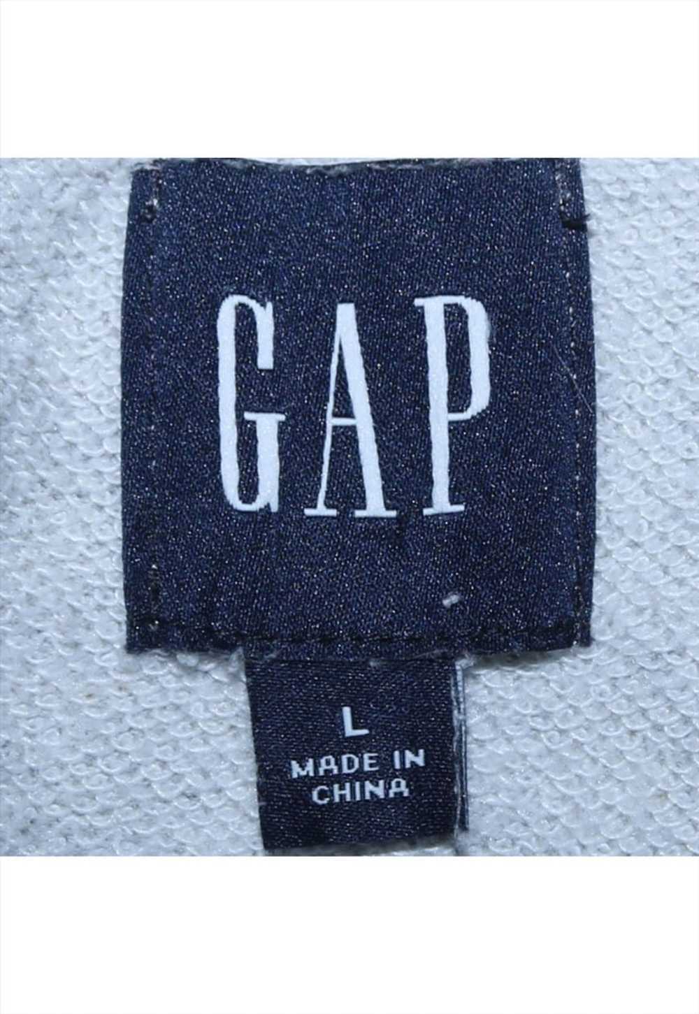 Vintage 90's Gap Sweatshirt Quater Button Grey La… - image 4