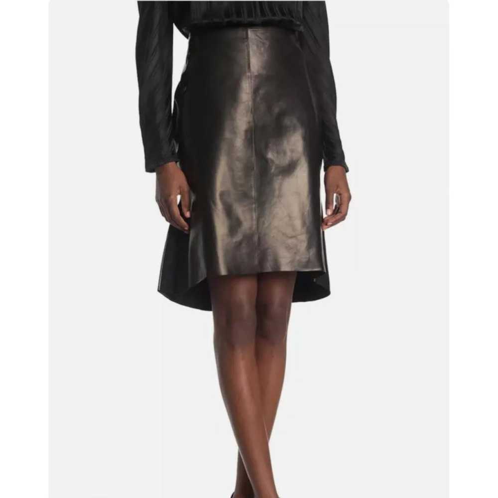 Tom Ford Leather mid-length skirt - image 7