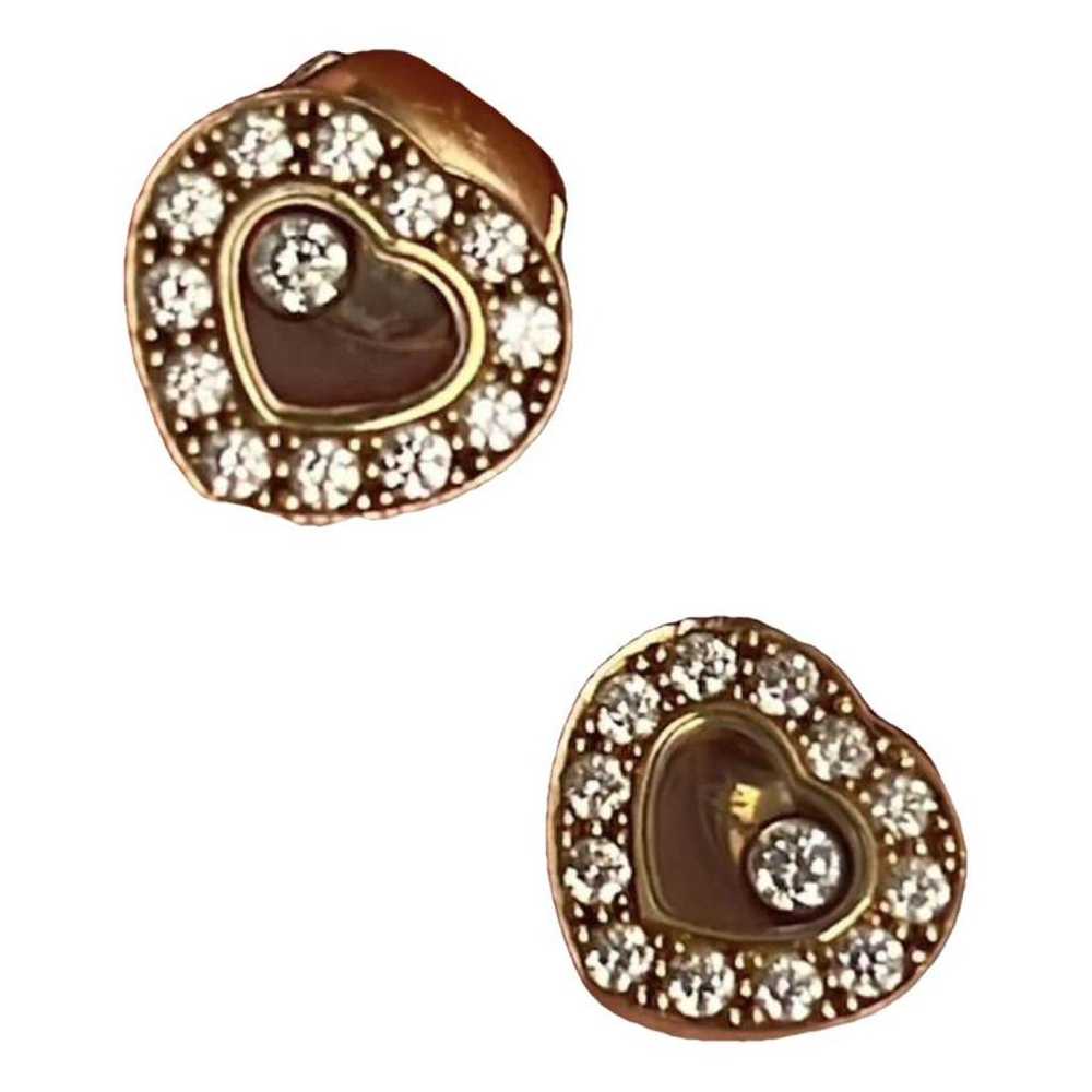 Chopard Happy Diamonds pink gold earrings - image 1