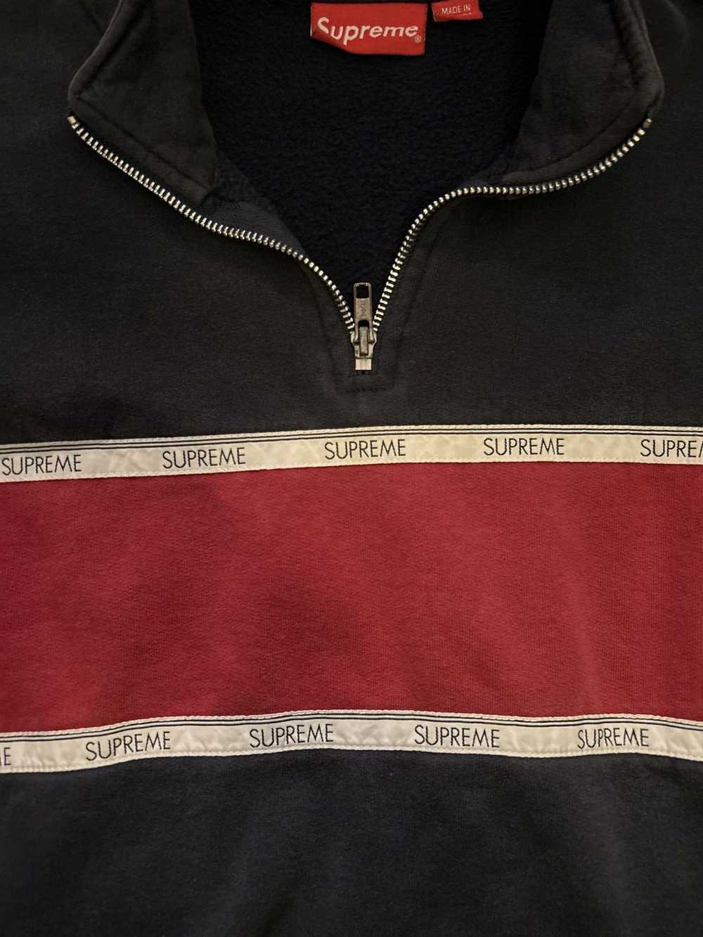 Supreme Navy Supreme Quarter Zip - image 2