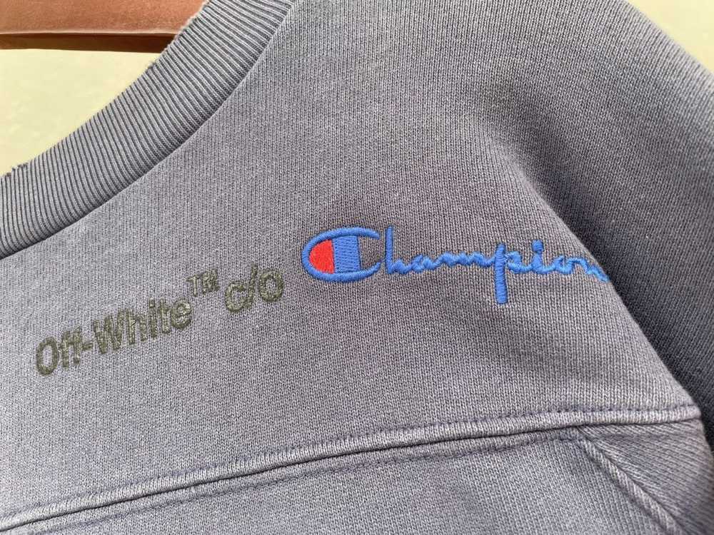 Champion × Off-White Dusty Blue Champion Sweatshi… - image 5